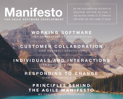 Manifesto for agile software development