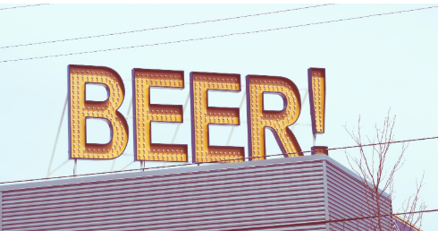 Beer sign Marketing Garden Brewery in Cleveland